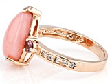Pre-Owned Pink Peruvian Opal 10k Rose Gold Ring