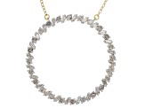 Pre-Owned Diamond 10k Yellow Gold Circle Necklace 1.00ctw