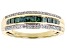 Pre-Owned Green Diamond And White Diamond 10k Yellow Gold Band Ring 0.50ctw