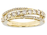 Pre-Owned Champagne Diamond 10k Yellow Gold Band Ring 1.00ctw
