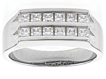 Picture of Pre-Owned Moissanite Platineve Mens Ring 1.20ctw DEW.
