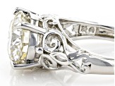 Pre-Owned Moissanite platineve solitaire ring 4.20ct