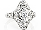 Pre-Owned Moissanite platineve vintage style ring .95ctw DEW