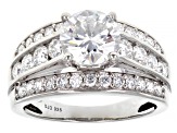 Pre-Owned Moissanite Platineve Ring 3.16ctw DEW