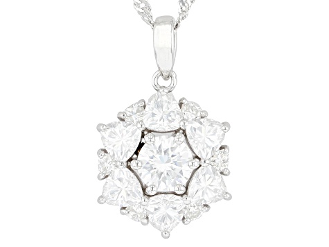 Pre-Owned Moissanite Platineve Pendant 2.90ctw DEW