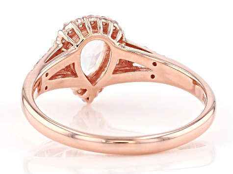 Pre-Owned Peach Cor-de-Rosa Morganite 14k Rose Gold Ring 0.73ctw