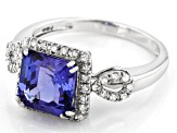 Pre-Owned Blue Tanzanite Rhodium Over 14k White Gold Ring 2.65ctw