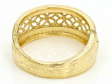 Pre-Owned 18k Yellow Gold Over Sterling Silver Ring