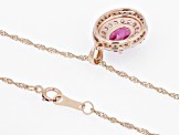 Pre-Owned Pink Rubellite 14k Rose Gold Pendant With Chain 1.24ctw