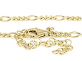 Pre-Owned 18k Yellow Gold Over Sterling Silver Figaro Chain