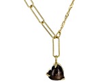 Pre-Owned Golden Sheen Sapphire 18k Yellow Gold Over Sterling Silver Paperclip Necklace 2.00ct