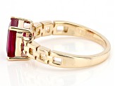 Pre-Owned Red Mahaleo® Ruby 10k Yellow Gold Ring 2.97ct
