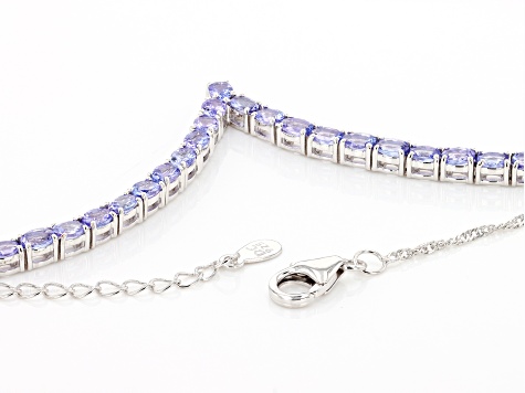 Pre-Owned Tanzanite Rhodium Over Sterling Silver 18" Necklace 5.54ctw