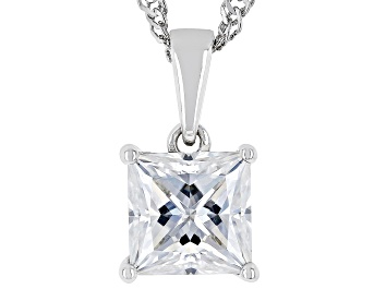 Picture of Pre-Owned Moissanite Platineve Solitaire Pendant 1.80ct DEW