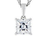 Pre-Owned Moissanite Platineve Solitaire Pendant 1.80ct DEW