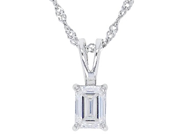 Picture of Pre-Owned Moissanite Platineve Solitaire Pendant 1.01ct DEW