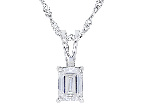 Pre-Owned Moissanite Platineve Solitaire Pendant 1.01ct DEW