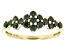 Pre-Owned Green Diamond 10k Yellow Gold Cluster Band Ring 0.65ctw