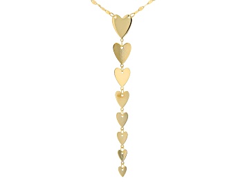 Picture of Pre-Owned 10k Yellow Gold Hearts Drop 18 Inch Necklace