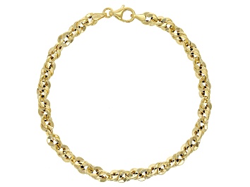 Picture of Pre-Owned 10k Yellow Gold Mirror Concave Rope Link Bracelet