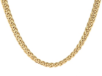 Picture of Pre-Owned 18k Yellow Gold Over Sterling Silver 9mm Wheat Link 20 Inch Necklace