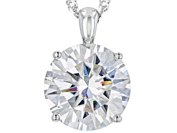 Picture of Pre-Owned Moissanite Platineve Solitaire Pendant 9.75ct DEW