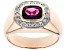 Pre-Owned Grape Color Garnet 10k Rose Gold Men's Ring 2.52ctw