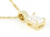 Pre-Owned Moissanite 14k Yellow Gold Solitaire Pendant 1.20ct DEW
