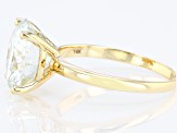 Pre-Owned Moissanite 14k Yellow Gold Solitaire Ring 8.75ct D.E.W