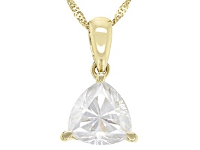 Pre-Owned Moissanite 14k Yellow Gold Solitaire Pendant 1.60ct DEW