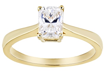 Picture of Pre-Owned Moissanite 14k Yellow Gold Solitaire Ring 1.20ct DEW