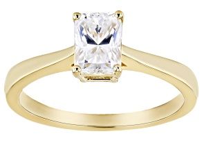 Pre-Owned Moissanite 14k Yellow Gold Solitaire Ring 1.20ct DEW