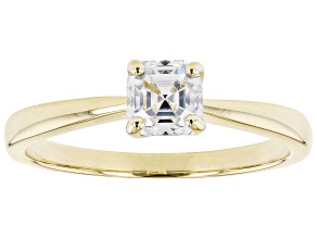 Pre-Owned Moissanite 14k Yellow Gold Ring .58ct DEW