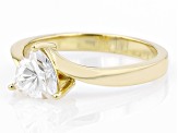 Pre-Owned Moissanite 14k Yellow Gold Ring 1.00ct DEW