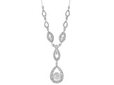 Pre-Owned White Diamond 14k White Gold Drop Necklace 1.50ctw