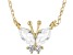 Pre-Owned White Zircon 10k Yellow Gold Childrens Necklace 0.42ctw