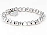 Pre-Owned White Zircon Rhodium Over Sterling Silver "A" Childrens Bracelet .14ctw