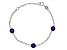 Pre-Owned Purple Amethyst Rhodium Over Sterling Silver Childrens Birthstone Bracelet 1.40ctw
