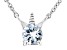 Pre-Owned Blue Aquamarine Rhodium Over Sterling Silver Children's Unicorn Necklace .20ct