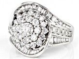 Pre-Owned White Diamond 14k White Gold Cluster Ring 2.00ctw