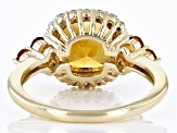Pre-Owned Orange Madeira Citrine 10k Yellow Gold  Ring 2.85ctw