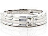 Pre-Owned Moissanite platineve mens band ring .09ct DEW