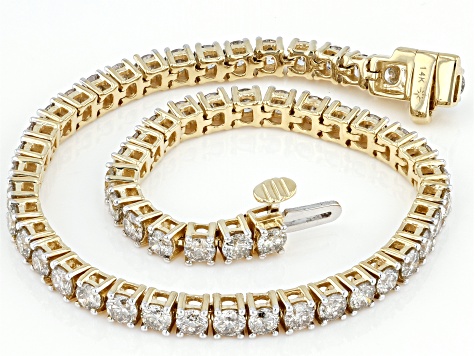 Pre-Owned White Diamond 14k Yellow Gold Tennis Bracelet 6.00ctw