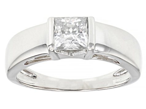 Pre-Owned Moissanite platineve mens ring 1.30ct DEW.