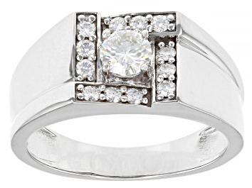 Picture of Pre-Owned Moissanite platineve mens ring .86ctw DEW.