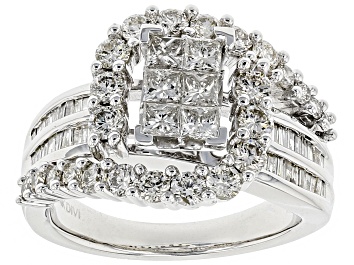 Picture of Pre-Owned White Diamond 14k White Gold Ring 2.00ctw