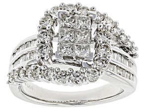 Pre-Owned White Diamond 14k White Gold Ring 2.00ctw
