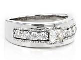 Pre-Owned Moissanite platineve mens ring 1.60ctw DEW.
