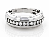 Pre-Owned Moissanite Platineve  Mens Ring .39ctw DEW.