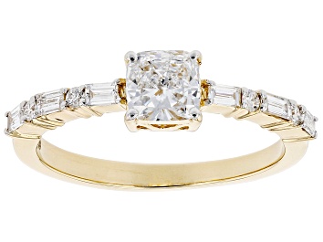 Picture of Pre-Owned White Lab-Grown Diamond 14k Yellow Gold Engagement Ring 0.85ctw